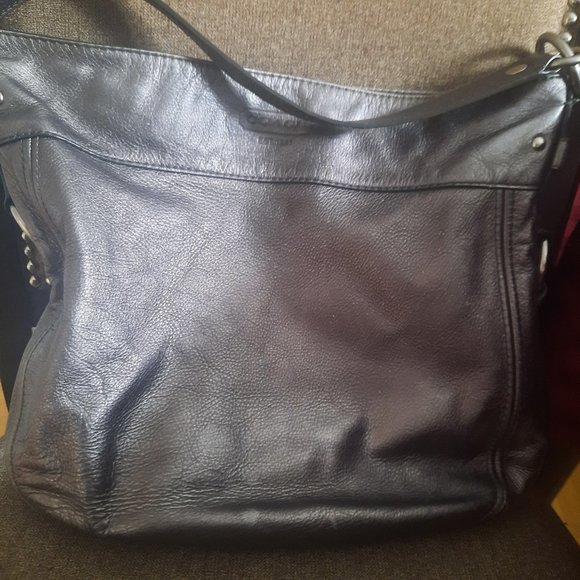 Coach Metallic Leather Hobo Ladies Bag Purse F14706 - Picture 1 of 11